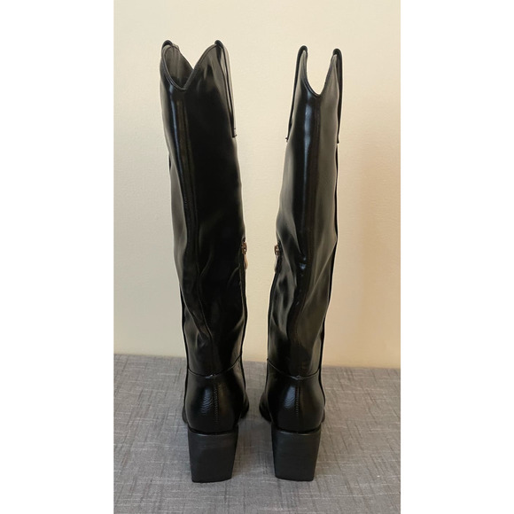 TORGEIS New York Womens Size 7 Arizona Knee High Faux Leather Black Boots main image 12